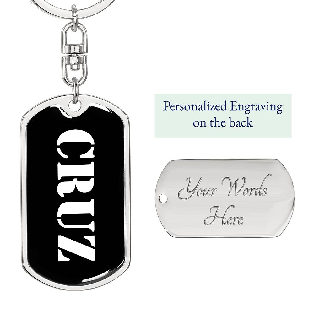 Cruz v3 - Luxury Dog Tag Keychain