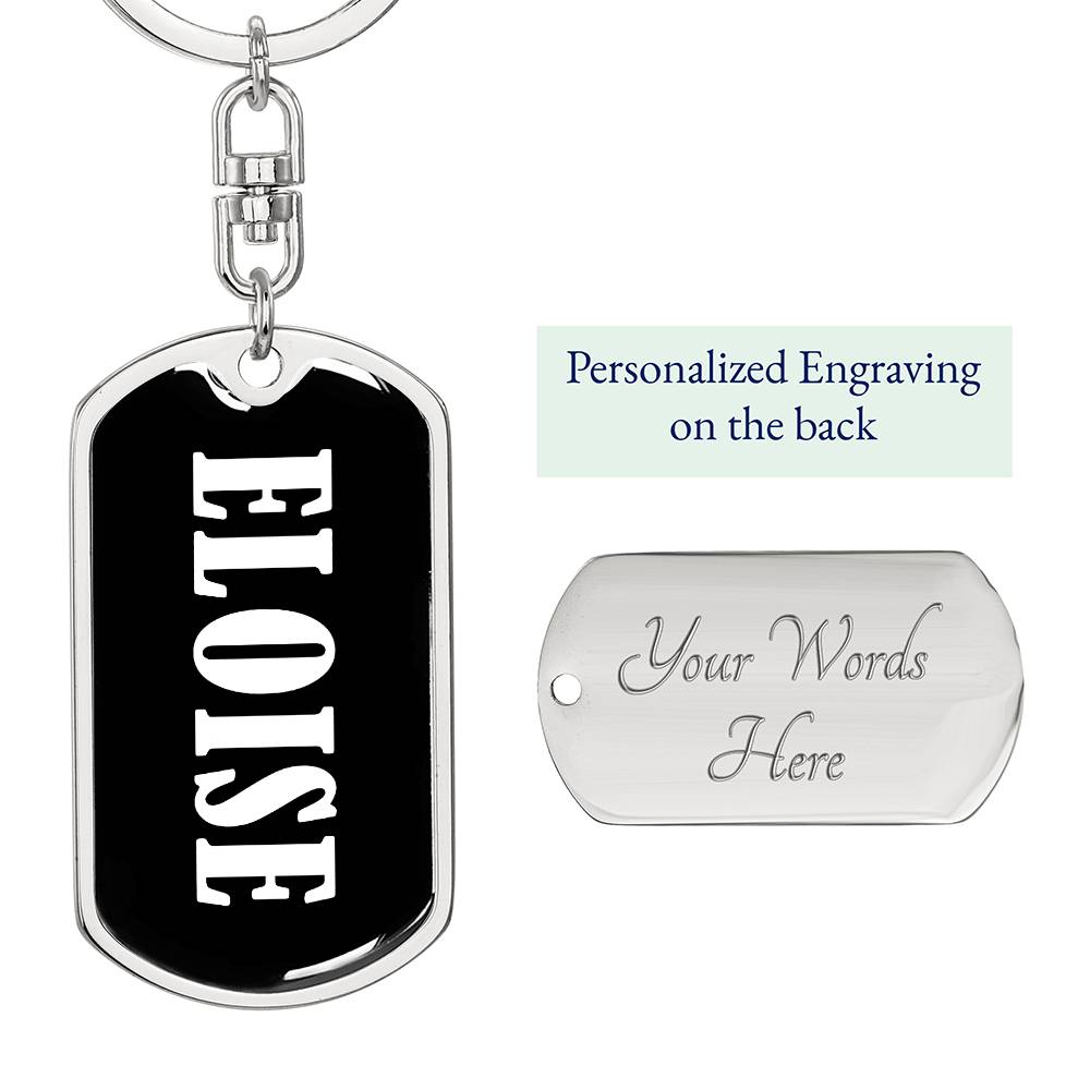 Eloise v03 - Luxury Dog Tag Keychain