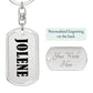 Jolene v01 - Luxury Dog Tag Keychain