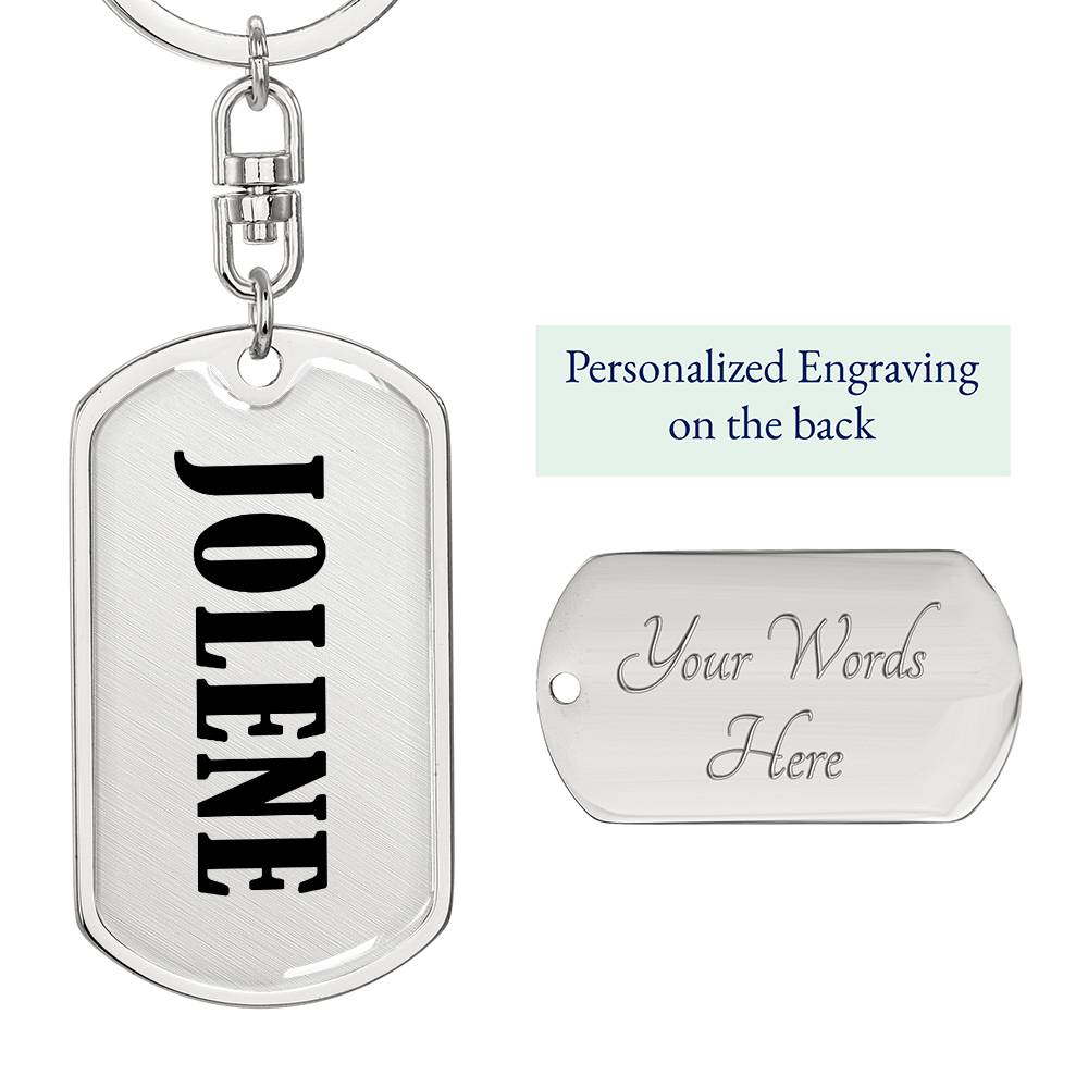 Jolene v01 - Luxury Dog Tag Keychain