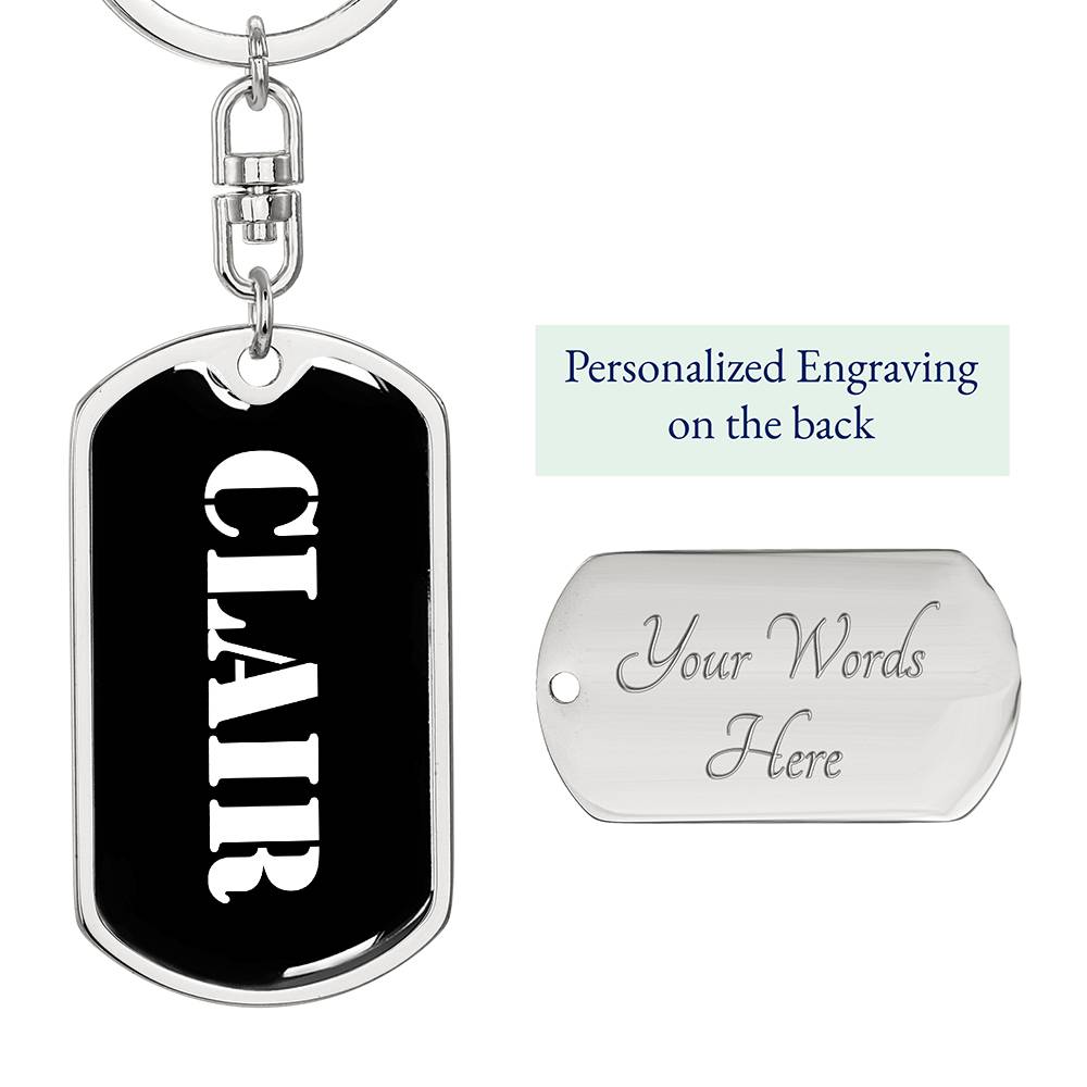 Clair v3 - Luxury Dog Tag Keychain