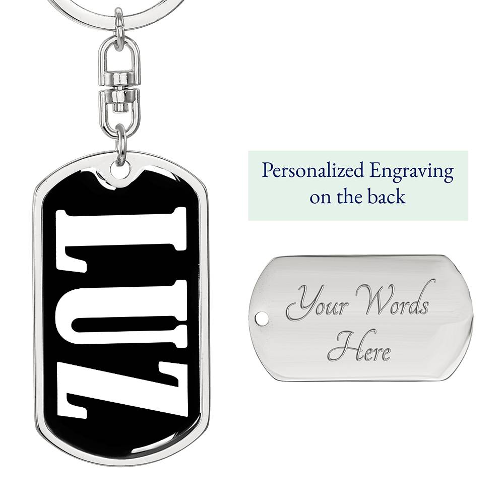 Luz v01w - Luxury Dog Tag Keychain