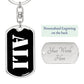 Ali v2 - Luxury Dog Tag Keychain