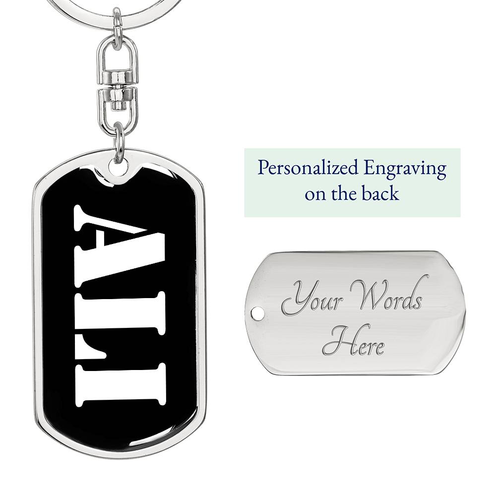 Ali v2 - Luxury Dog Tag Keychain
