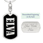 Elva v02 - Luxury Dog Tag Keychain