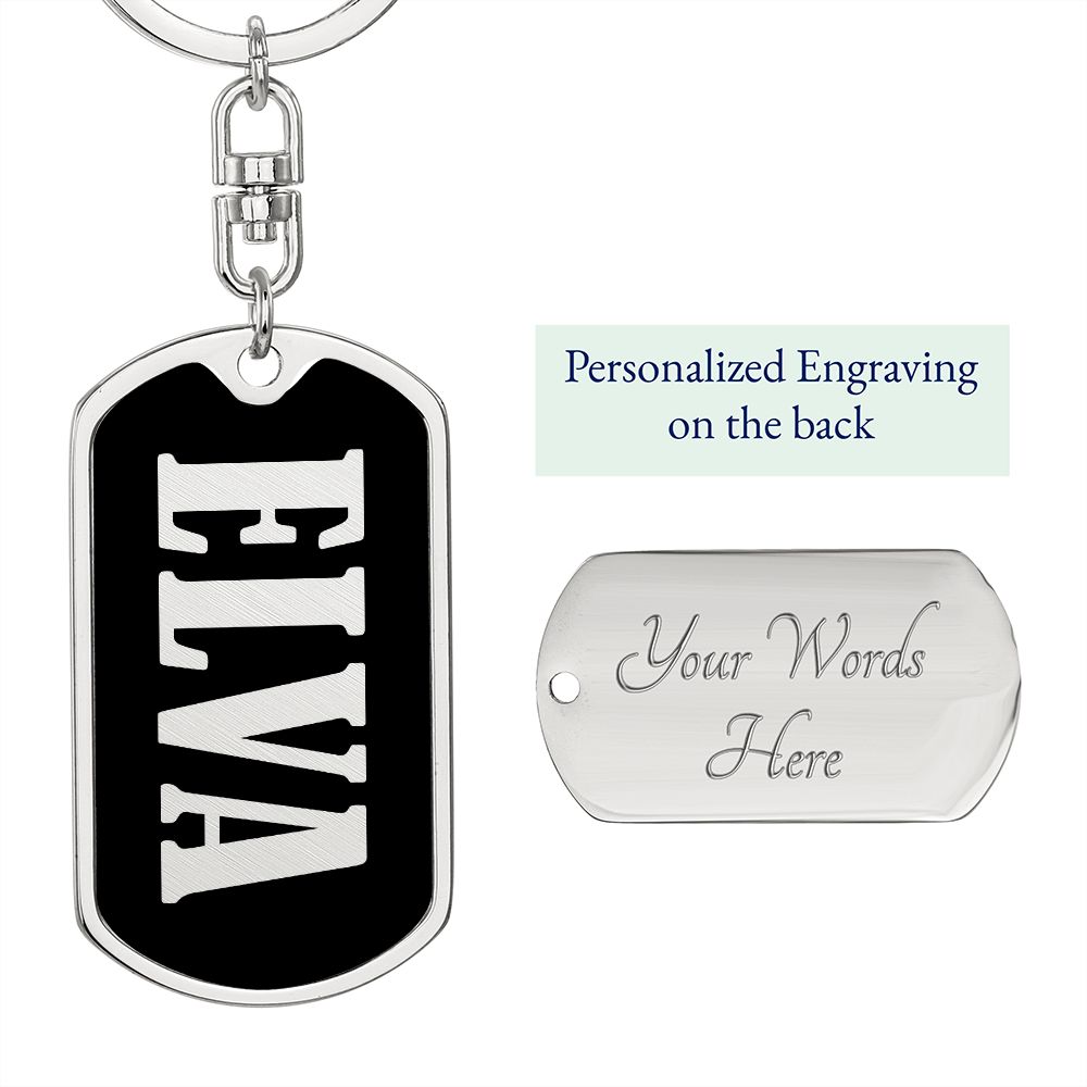 Elva v02 - Luxury Dog Tag Keychain