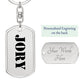 Jory - Luxury Dog Tag Keychain