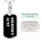 Soldier's Aunt v3 - Luxury Dog Tag Keychain