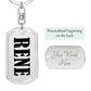 Rene v01 - Luxury Dog Tag Keychain