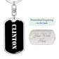 Clinton v2 - Luxury Dog Tag Keychain