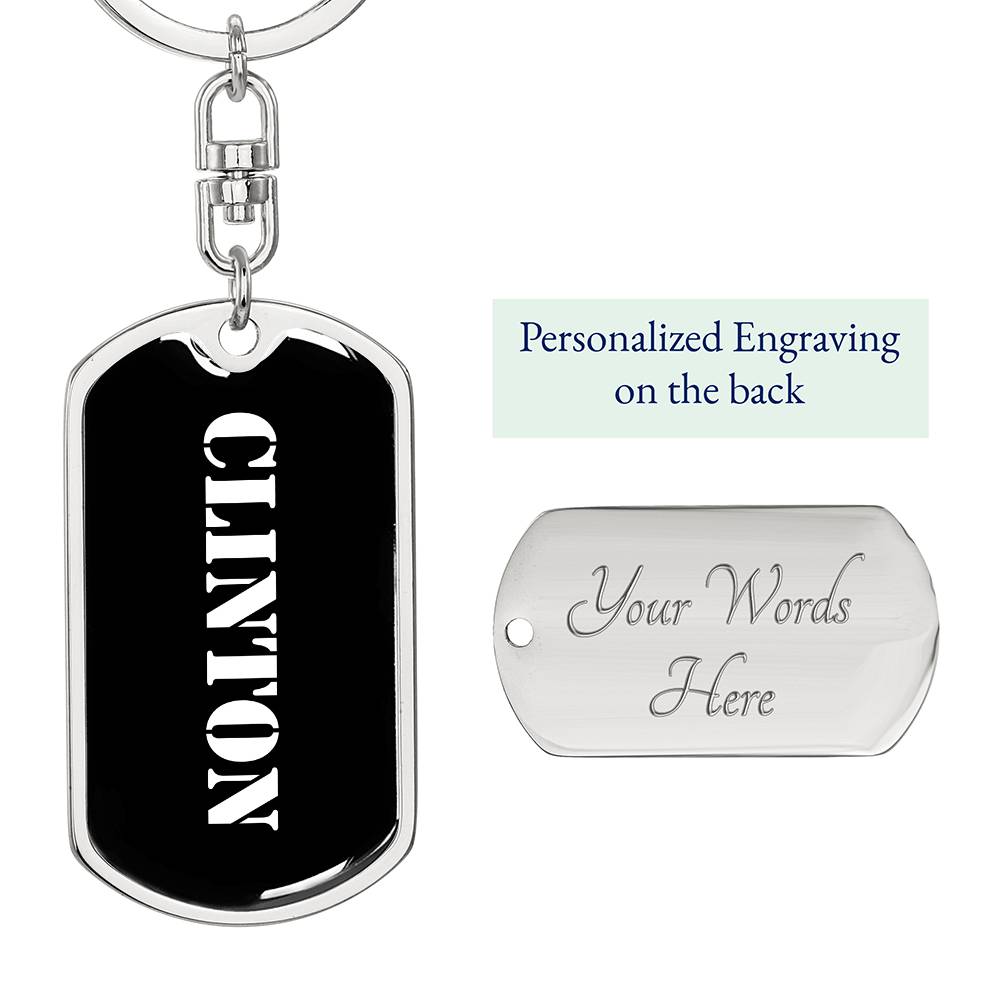 Clinton v2 - Luxury Dog Tag Keychain