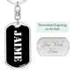 Jaime v2 - Luxury Dog Tag Keychain