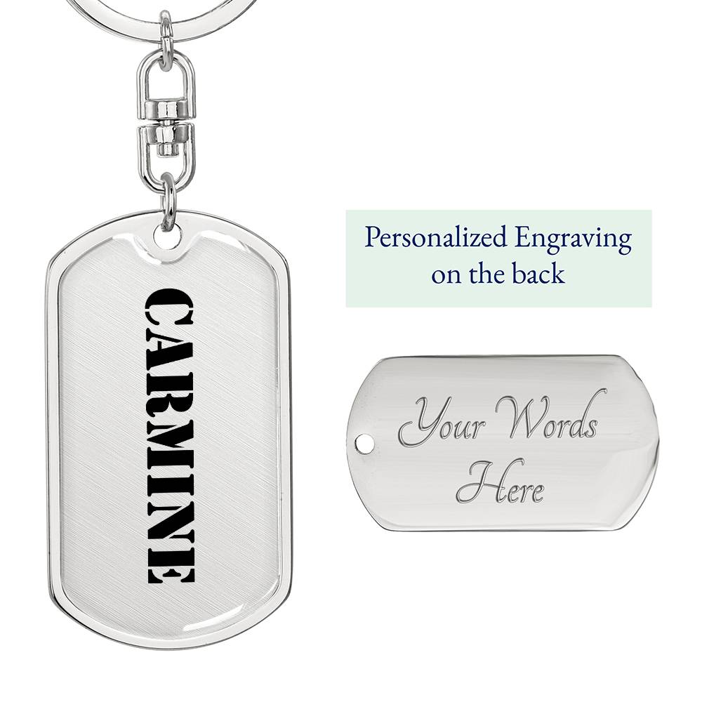 Carmine - Luxury Dog Tag Keychain