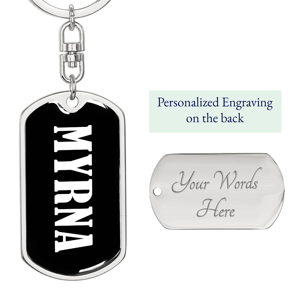 Myrna v03 - Luxury Dog Tag Keychain