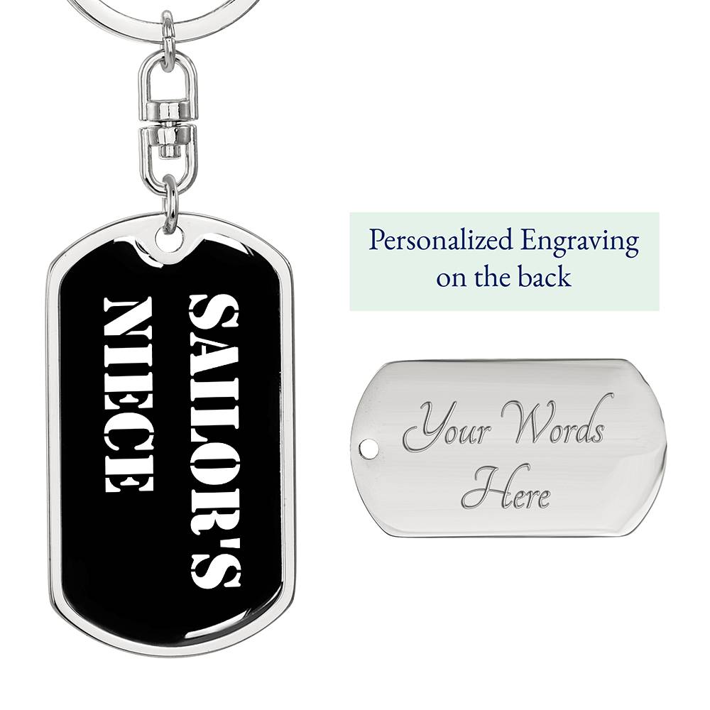 Sailor's Niece v3 - Luxury Dog Tag Keychain