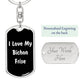 Love My Bichon Frise v6 - Luxury Dog Tag Keychain