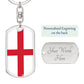 English Flag - Luxury Dog Tag Keychain