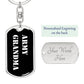 Army Grandma v3 - Luxury Dog Tag Keychain
