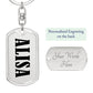 Alisa v01 - Luxury Dog Tag Keychain