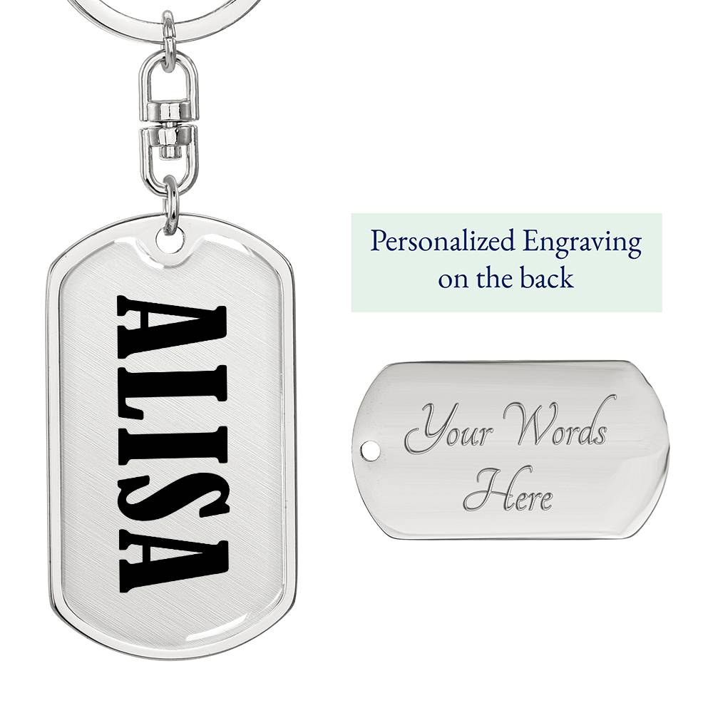 Alisa v01 - Luxury Dog Tag Keychain
