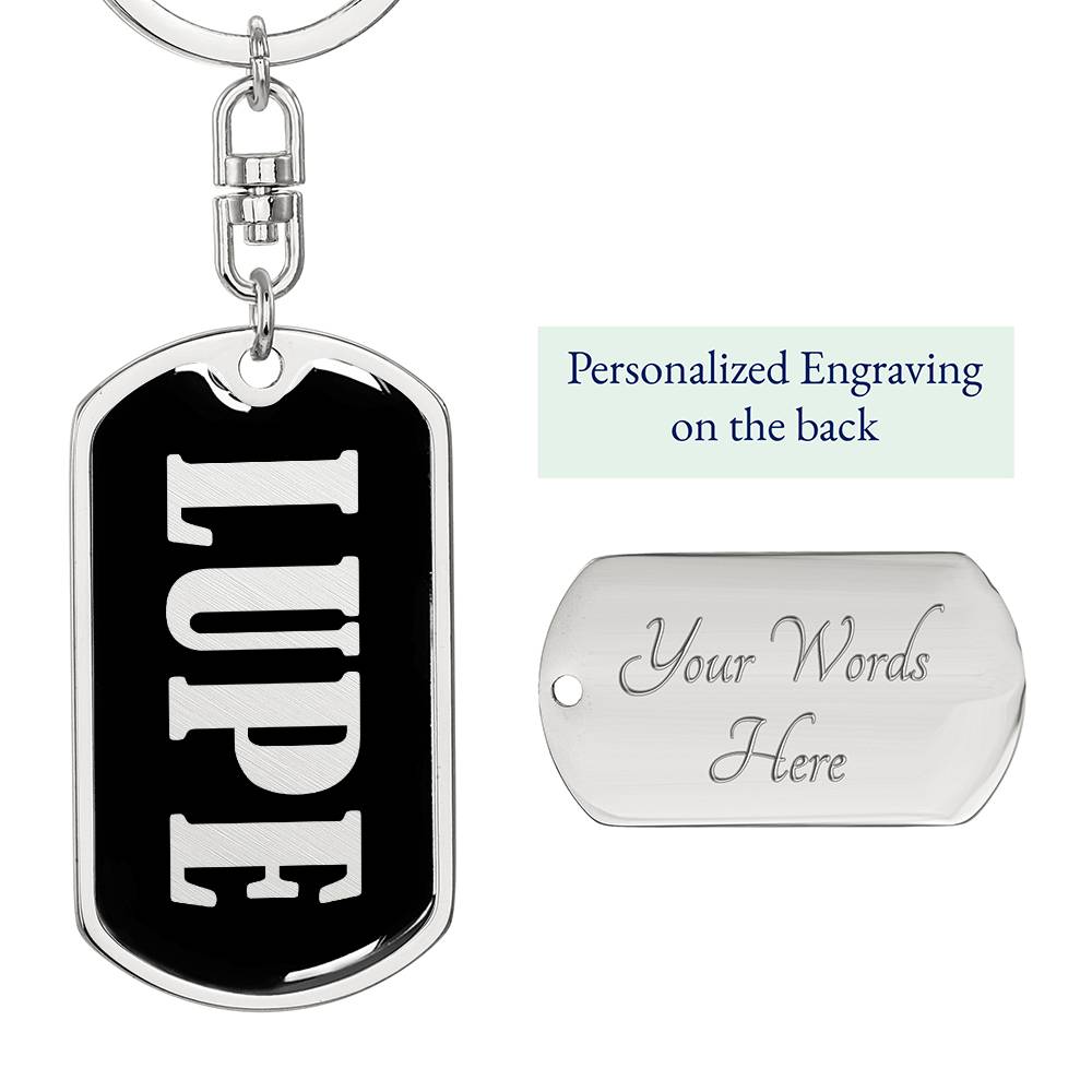 Lupe v02 - Luxury Dog Tag Keychain