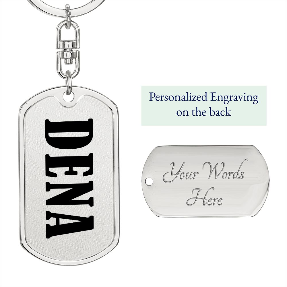 Dena v01 - Luxury Dog Tag Keychain