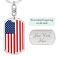 American Flag - Luxury Dog Tag Keychain