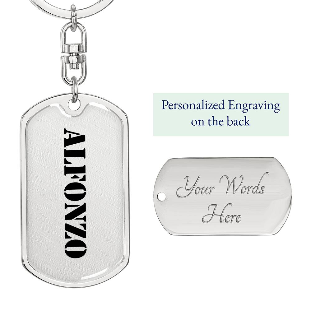 Alfonzo - Luxury Dog Tag Keychain