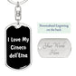 Love My Cirneco dell'Etna v6 - Luxury Dog Tag Keychain