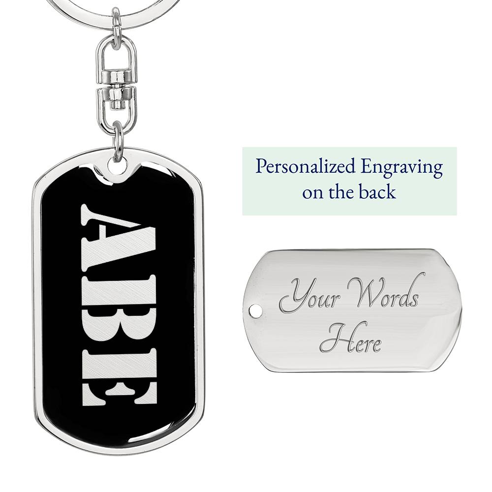 Abe v2 - Luxury Dog Tag Keychain