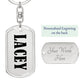 Lacey v01 - Luxury Dog Tag Keychain