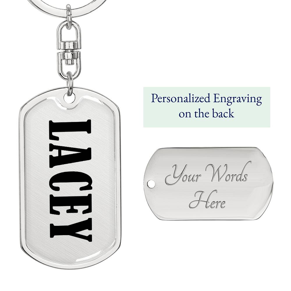 Lacey v01 - Luxury Dog Tag Keychain