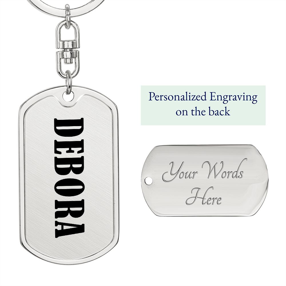 Debora v01 - Luxury Dog Tag Keychain