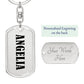 Angelia v01 - Luxury Dog Tag Keychain