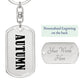 Autumn v01 - Luxury Dog Tag Keychain