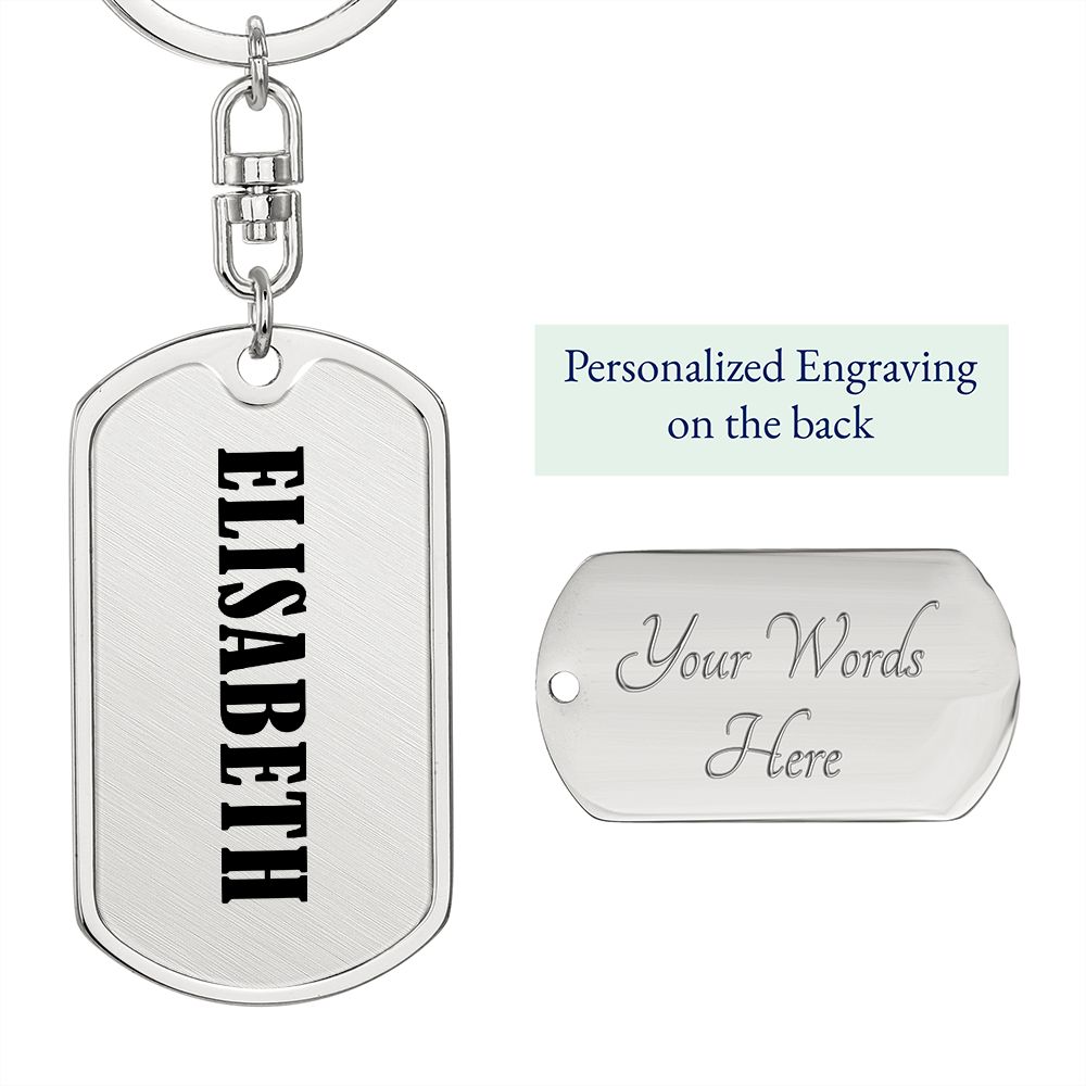 Elisabeth v01 - Luxury Dog Tag Keychain
