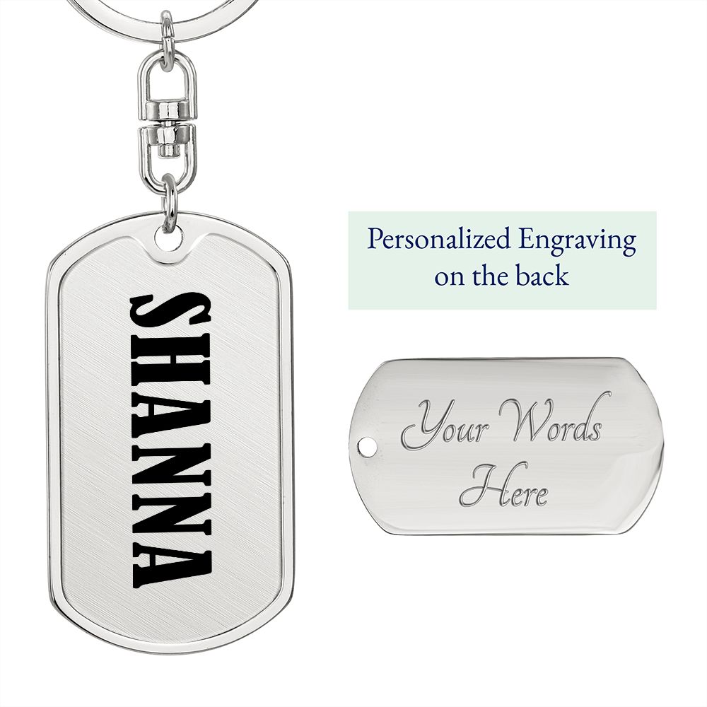 Shanna v01 - Luxury Dog Tag Keychain