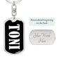 Toni v01w - Luxury Dog Tag Keychain