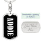 Addie v03 - Luxury Dog Tag Keychain