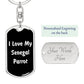 Love My Senegal Parrot v3 - Luxury Dog Tag Keychain