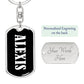 Alexis v03 - Luxury Dog Tag Keychain