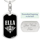 Ella v02a - Luxury Dog Tag Keychain