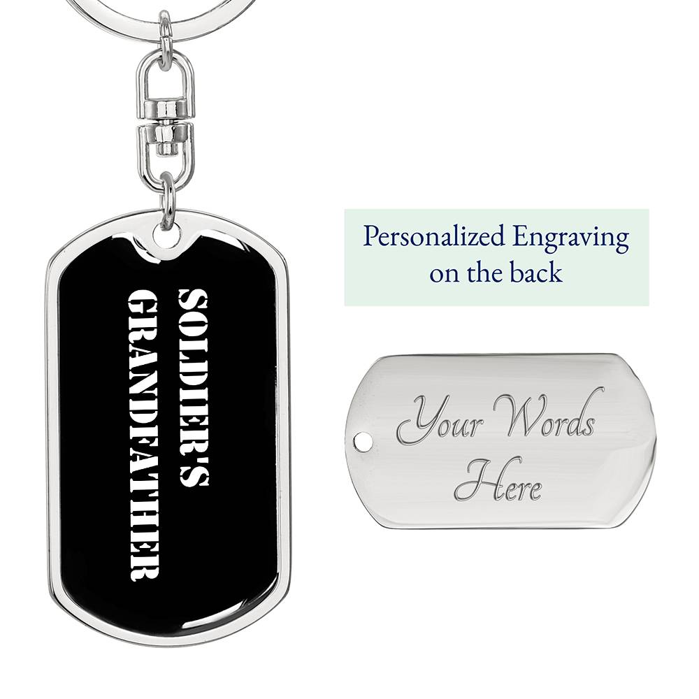 Soldier's Grandfather v3 - Luxury Dog Tag Keychain