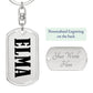 Elma v01 - Luxury Dog Tag Keychain
