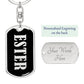 Ester v02 - Luxury Dog Tag Keychain
