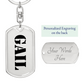 Gail - Luxury Dog Tag Keychain