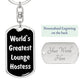 World's Greatest Lounge Hostess v3 - Luxury Dog Tag Keychain