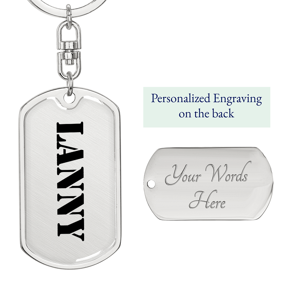 Lanny - Luxury Dog Tag Keychain