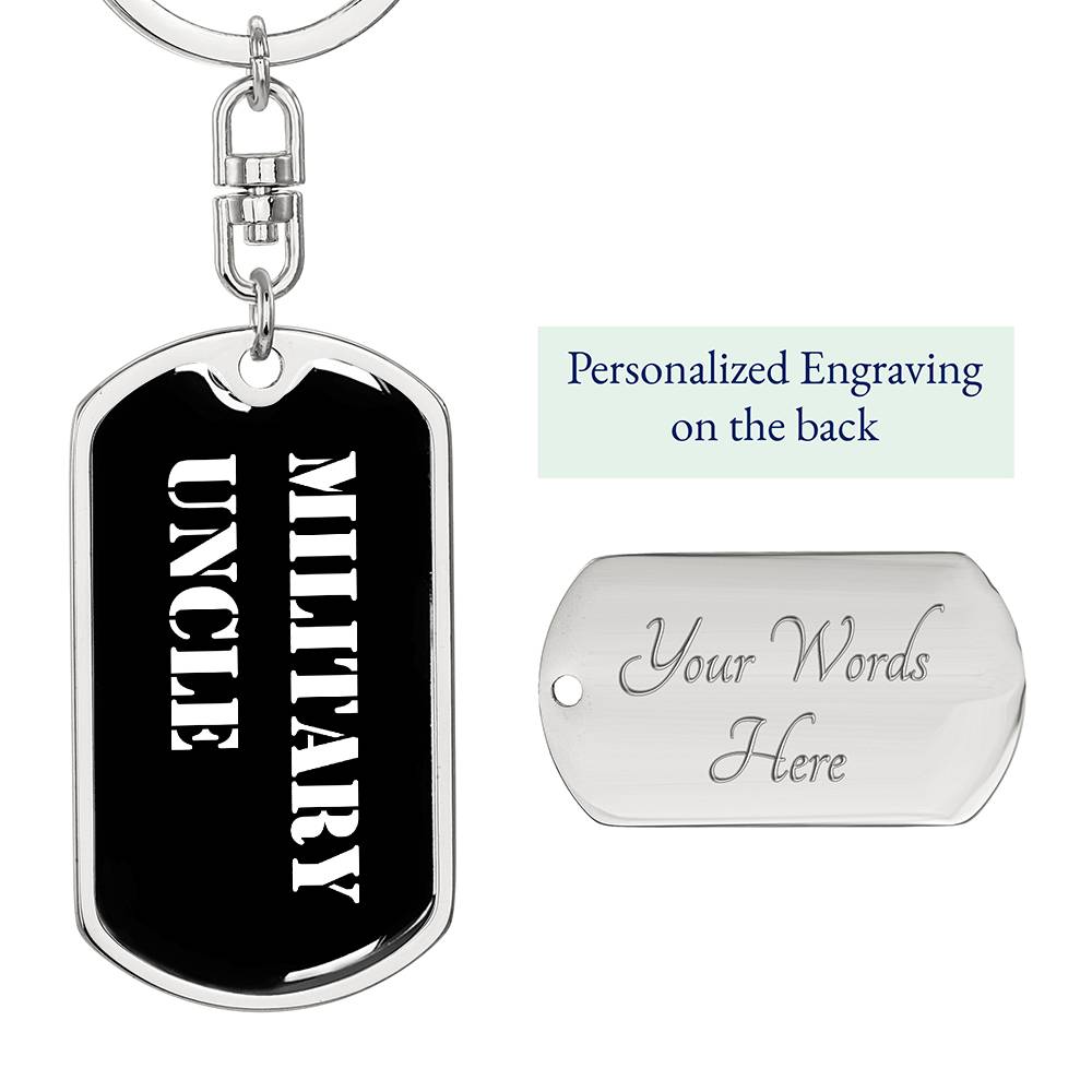 Military Uncle v3 - Luxury Dog Tag Keychain