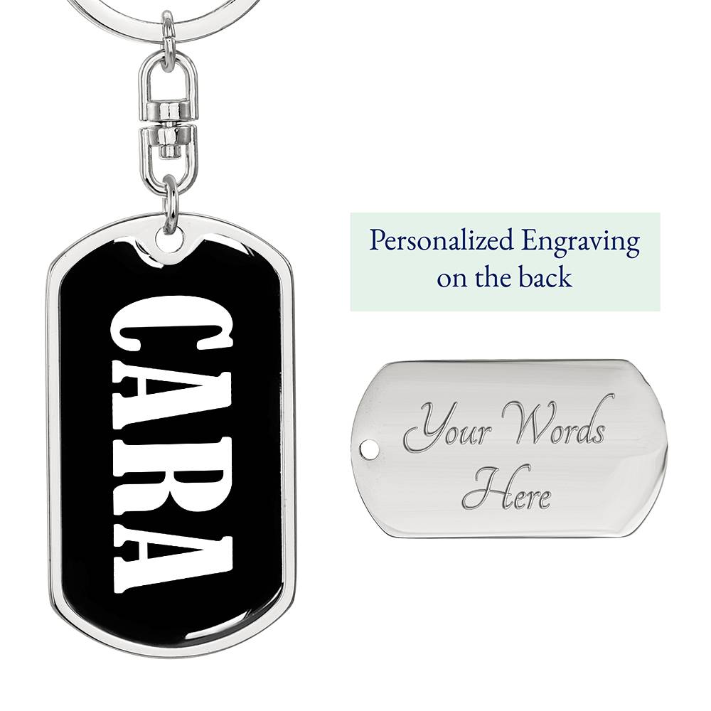 Cara v03 - Luxury Dog Tag Keychain